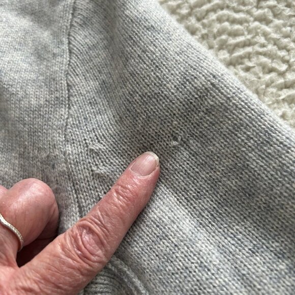 Madewell $198 Cashmere Heather Gray Button-Front Cardigan Sweater Size XXS - Picture 9 of 16